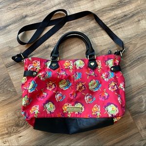Betsey Johnson hot pink floral bag